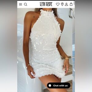 12th Tribe Vera White Payette Mini Dress